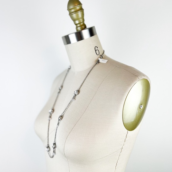 Ann Taylor • Rhinestone Opera Length Station Necklace - Picture 3 of 7